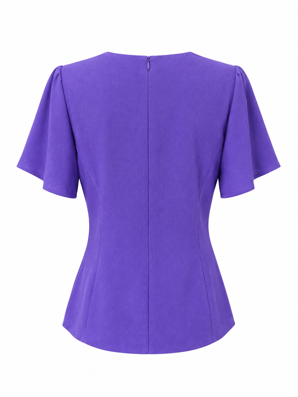 Lilla bluse med korte ærmer - str. 38