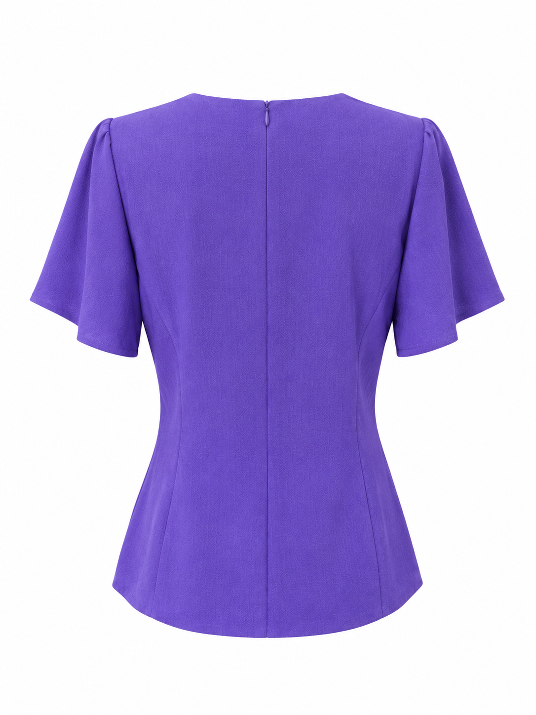 Lilla bluse med korte ærmer - str. 38