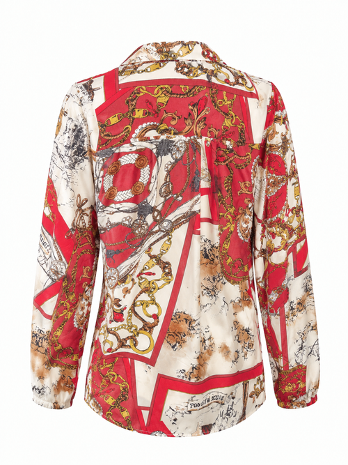 Bluse med print