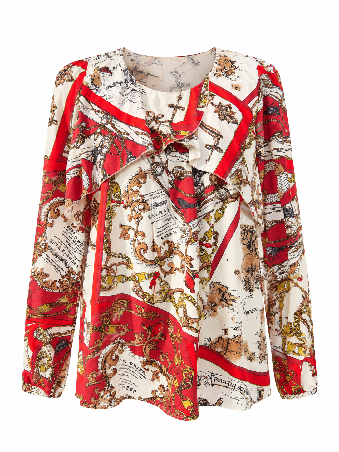 Bluse med print