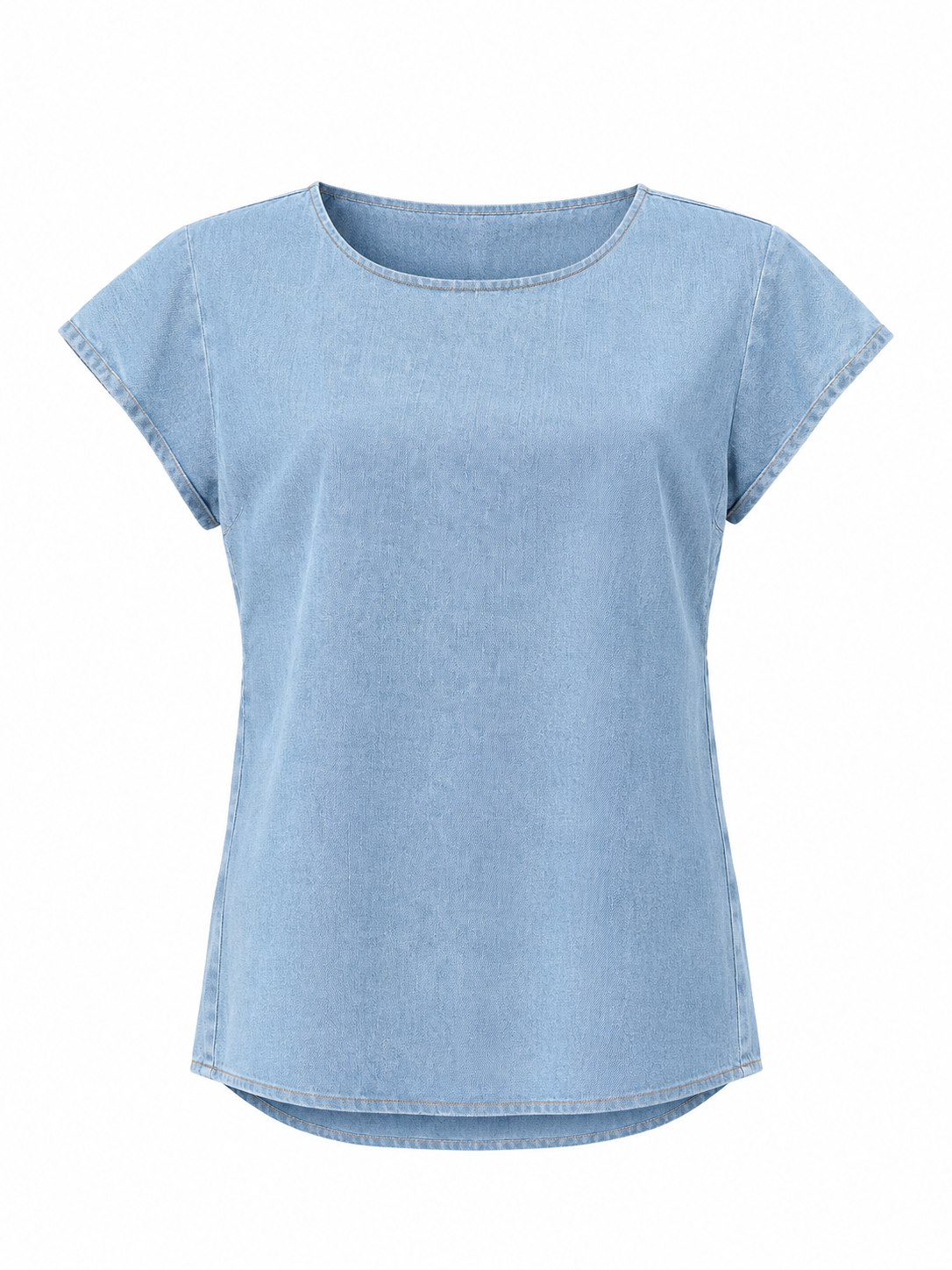 Lyseblå cowboybluse