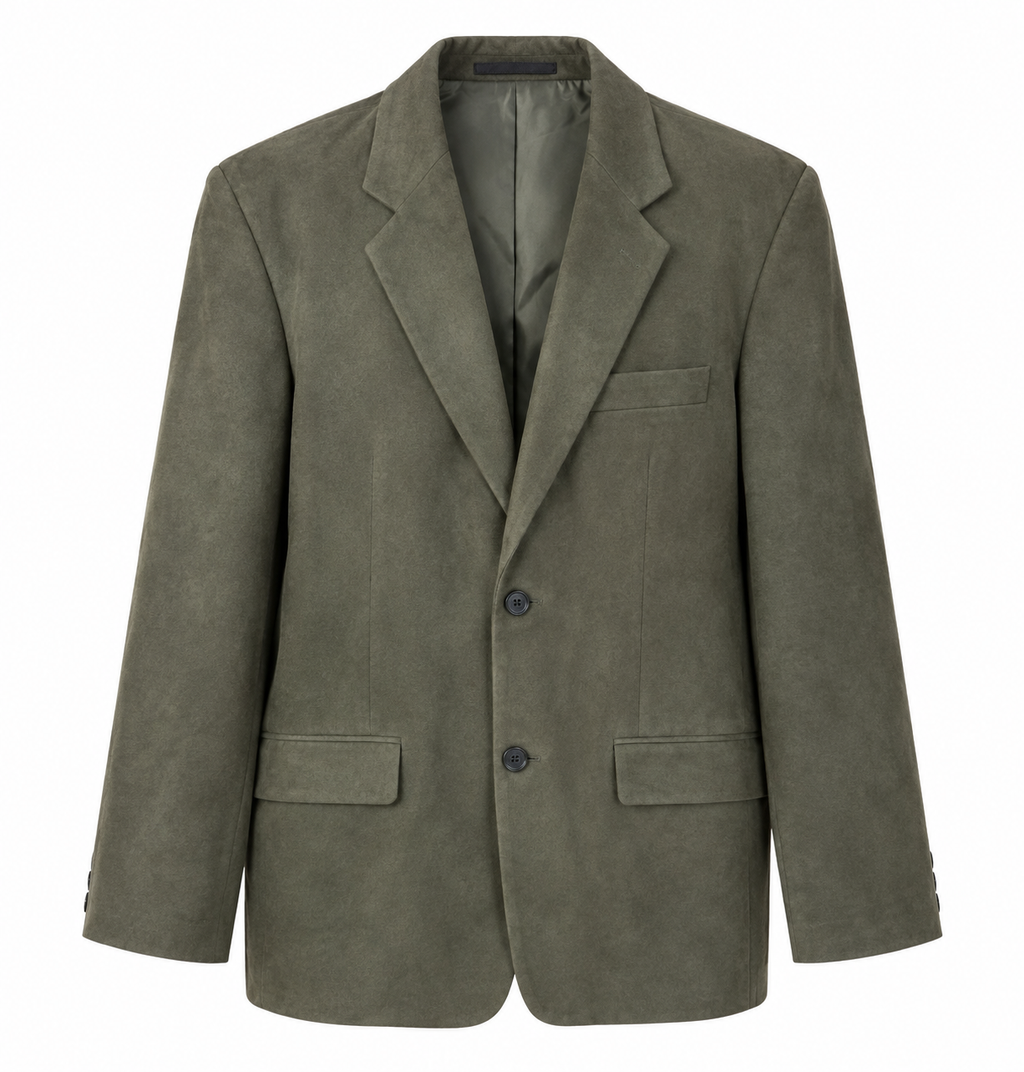 Vintage blazer fra 90’erne i støvet grøn
