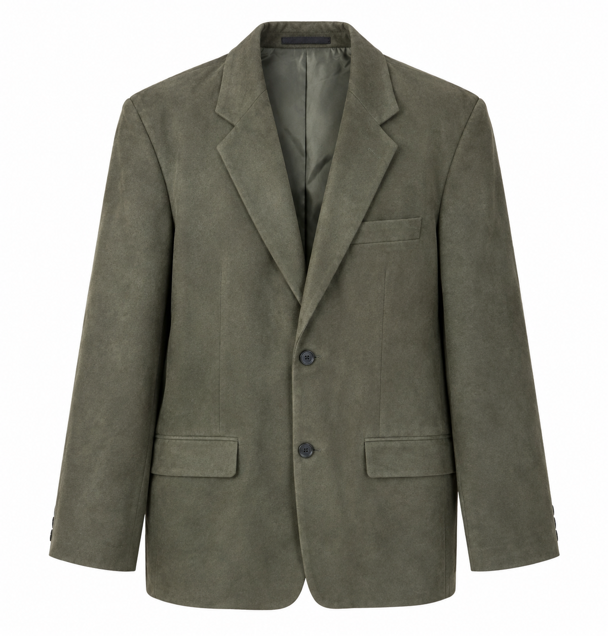 Vintage blazer fra 90’erne i støvet grøn
