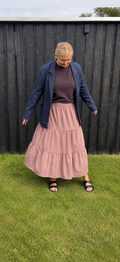 Vintage mørkeblå blazer – str. 40