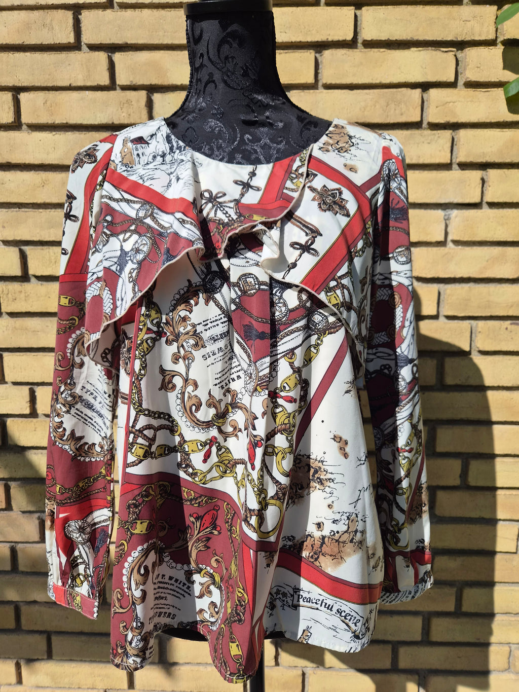 Bluse med print