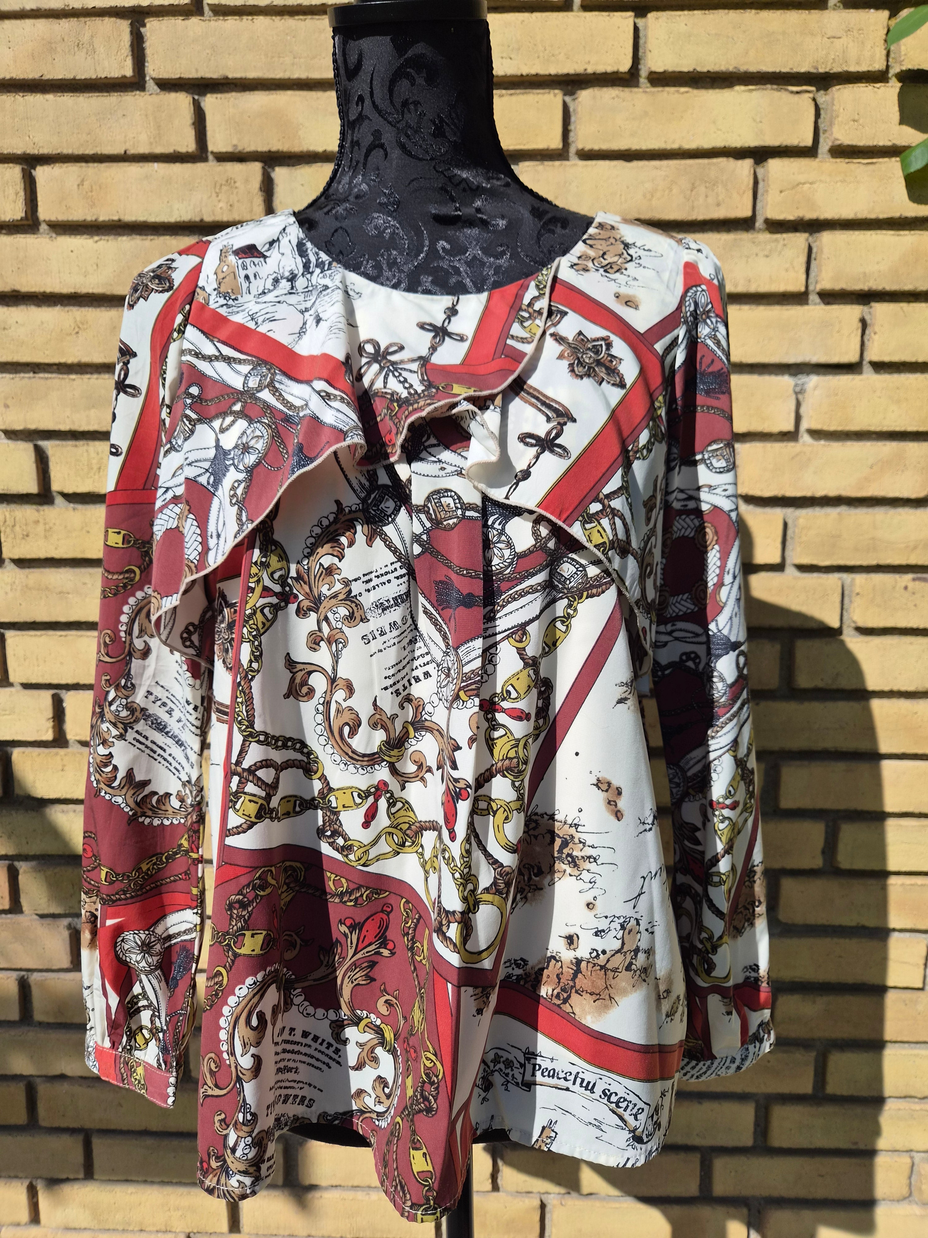 Bluse med print