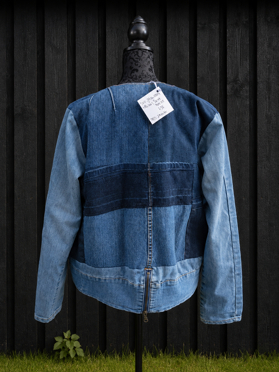 Unik upcycled denimjakke – One Size
