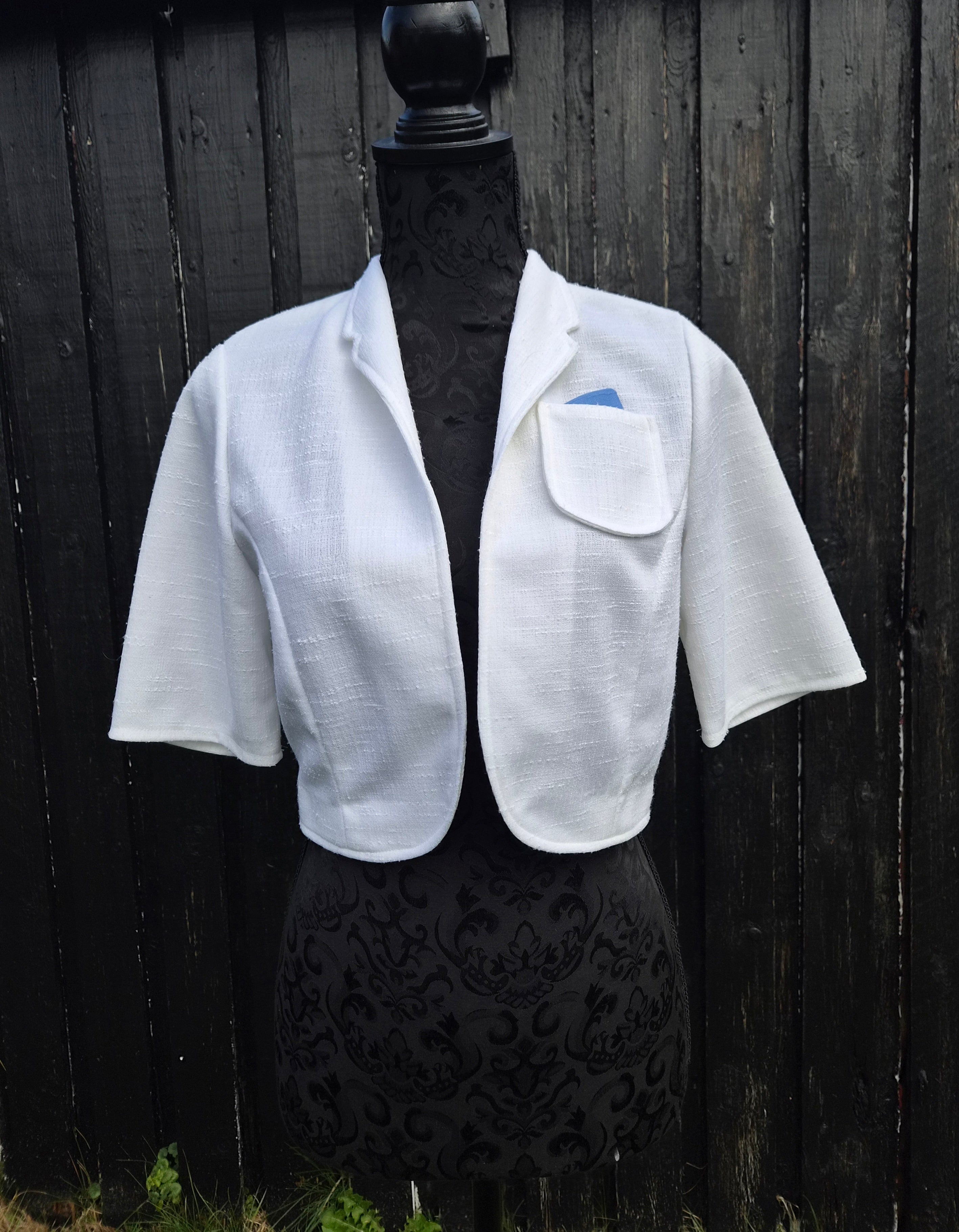Vintage hvid blazer – str. 38