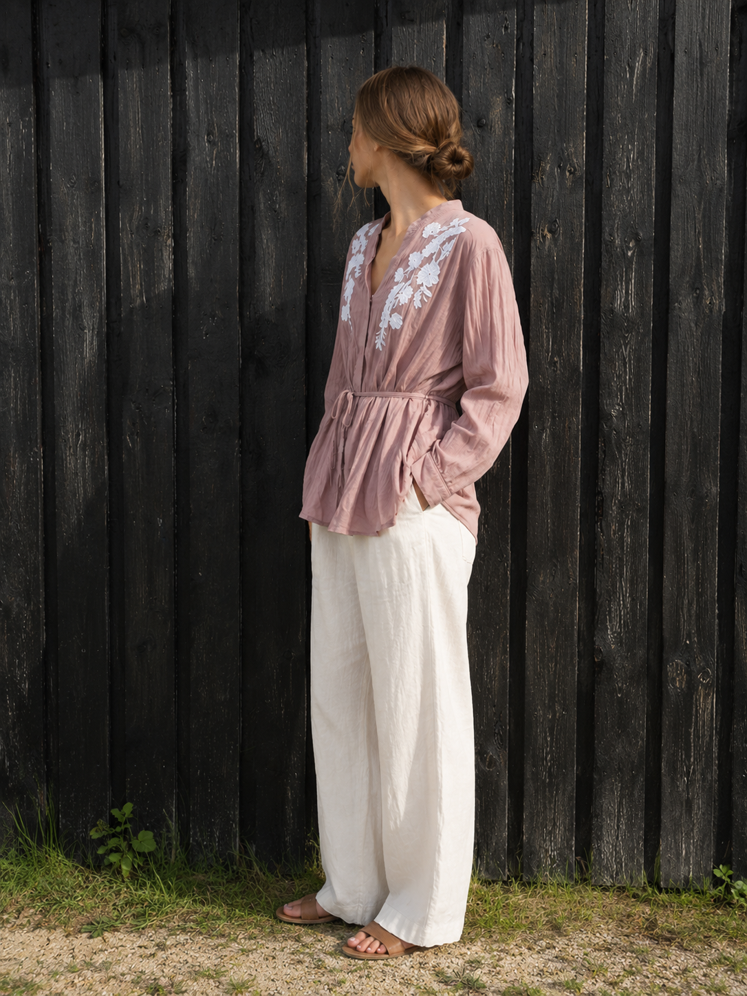Bluse/skjorte i Lilla - str. XL
