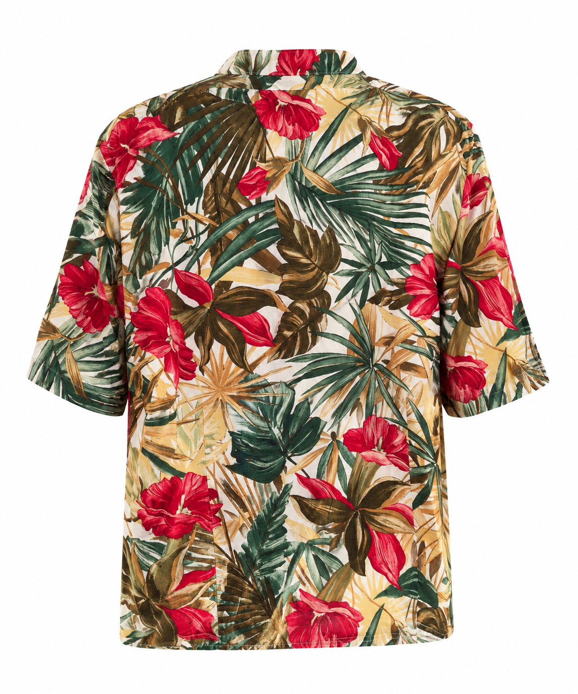 Vintage 80’er skjorte med tropisk blomsterprint