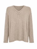 Blød strik i varm beige