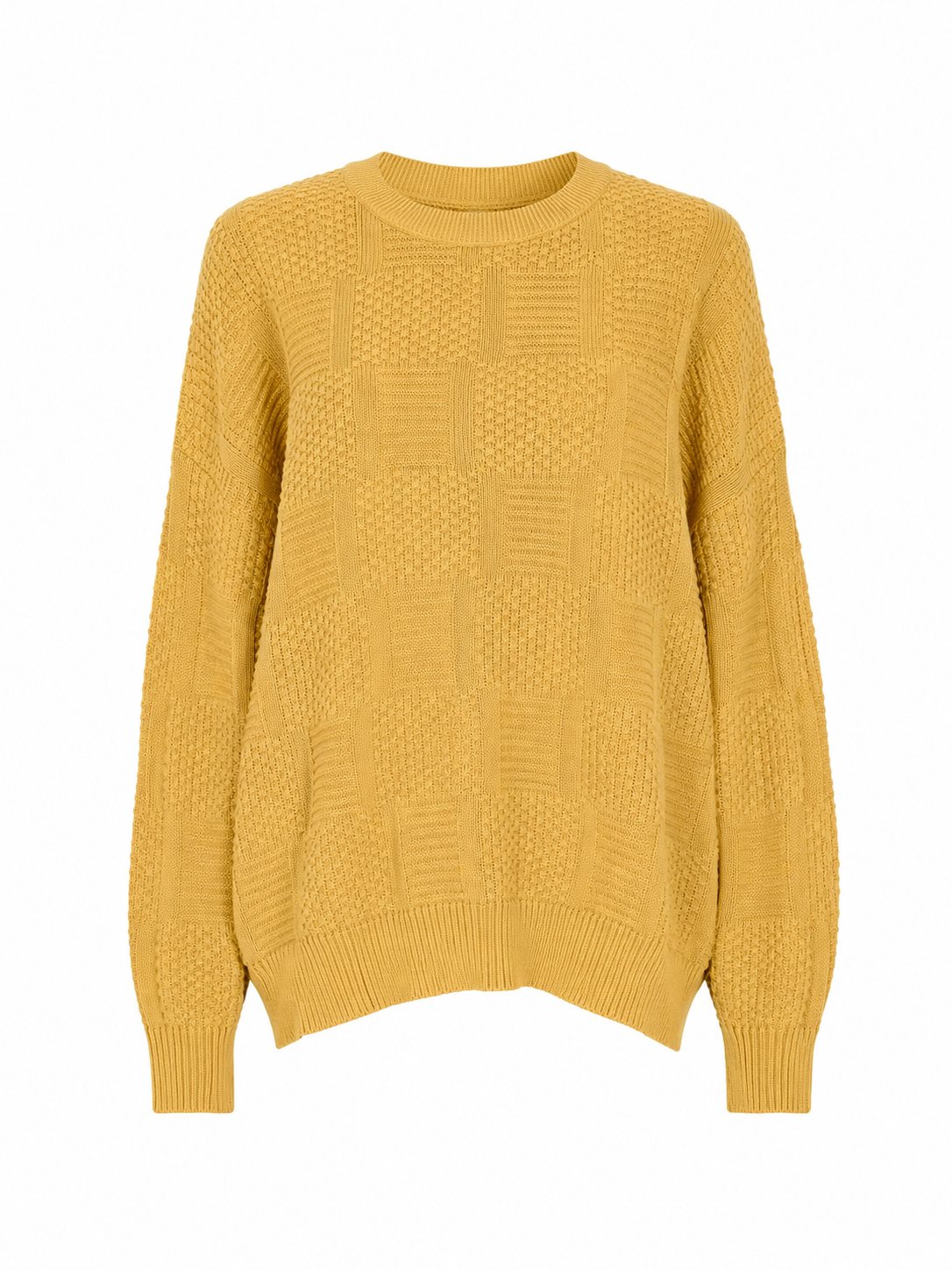 Gul vintage strik – XL