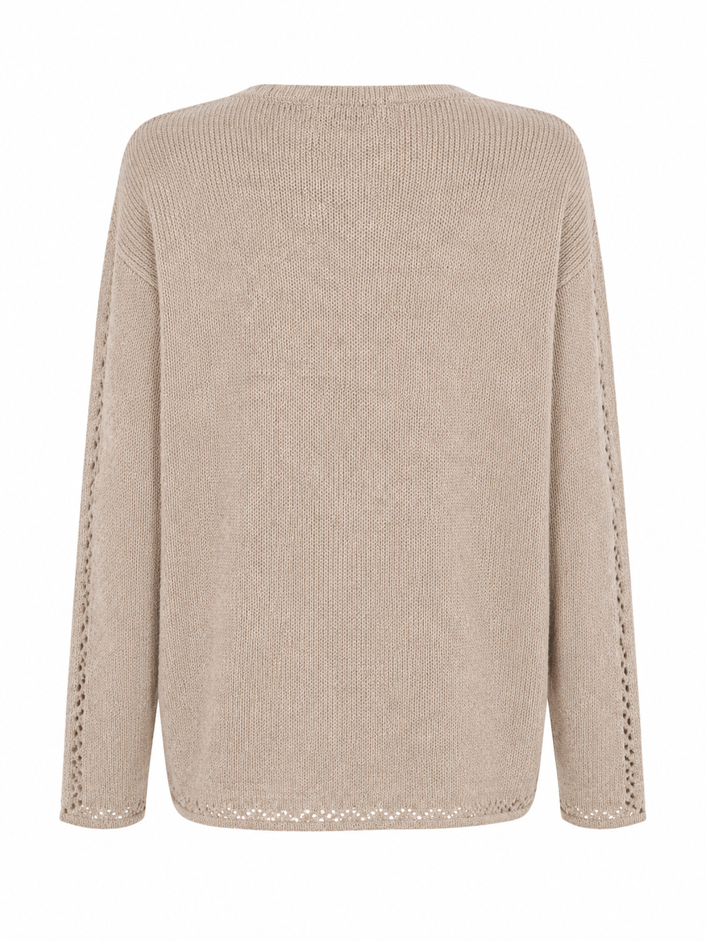 Blød strik i varm beige