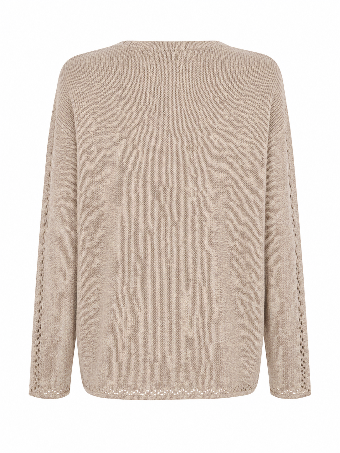 Blød strik i varm beige