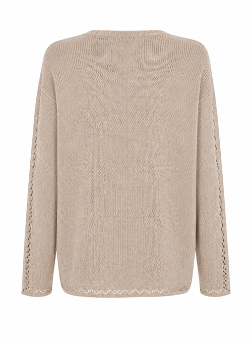 Blød strik i varm beige