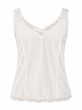 Vintage top med fine blondedetaljer - str S