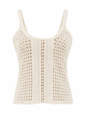 Vintage top – creme/hvid - Str S