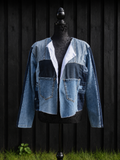 Unik upcycled denimjakke – One Size