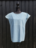 Lyseblå cowboybluse