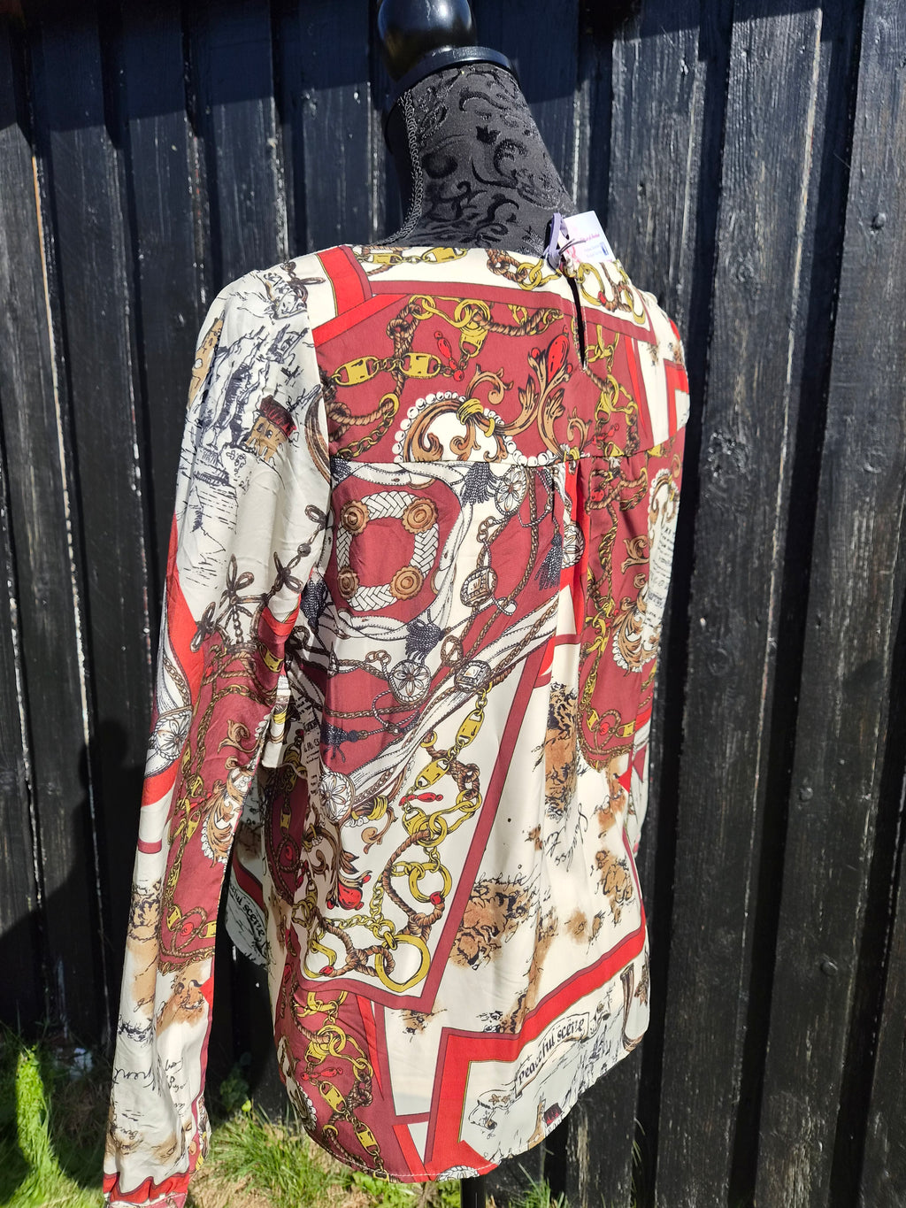 Bluse med print