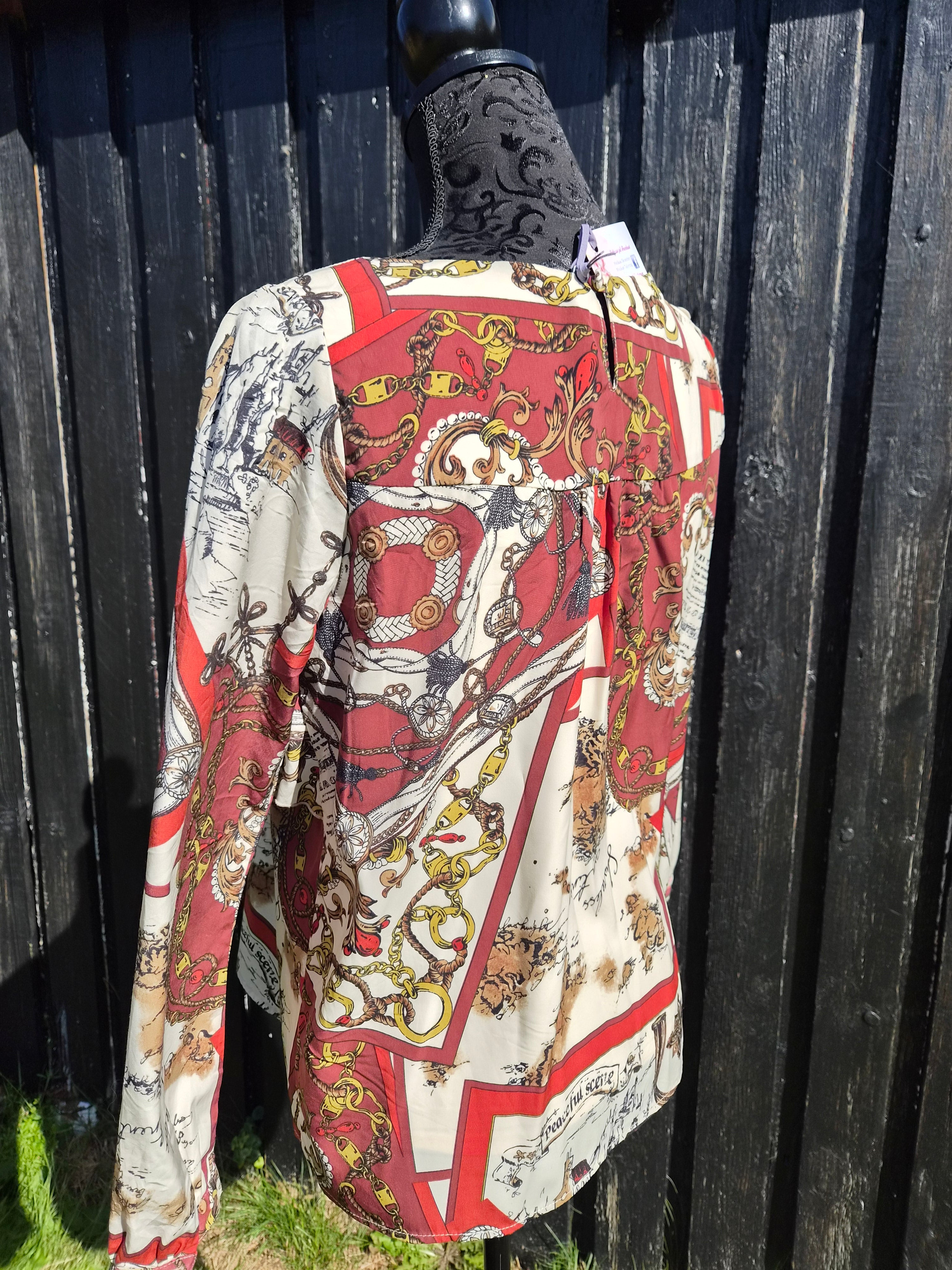 Bluse med print