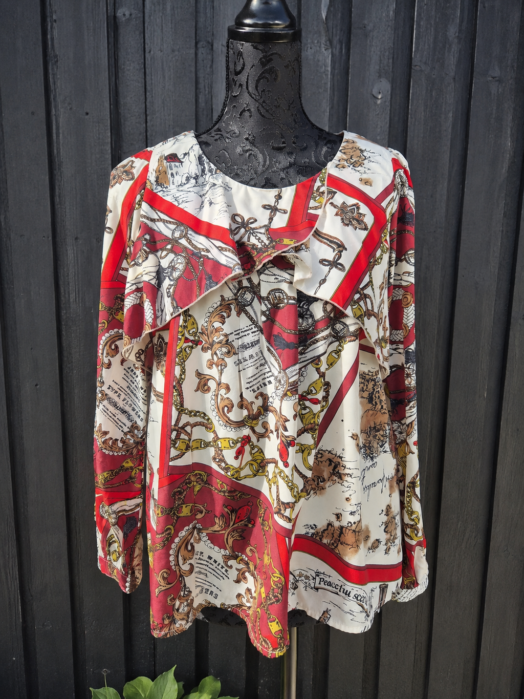 Bluse med print