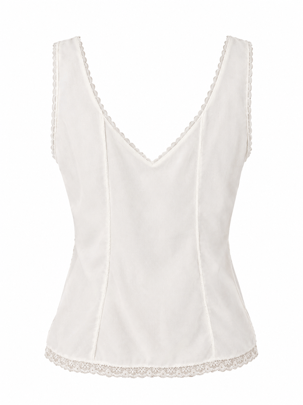 Vintage top med fine blondedetaljer - str S