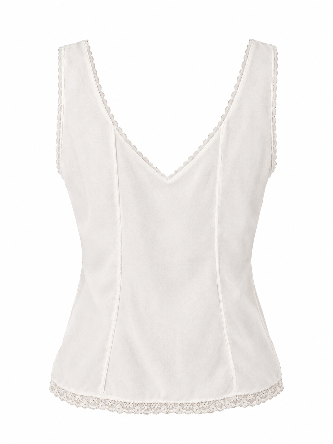 Vintage top med fine blondedetaljer - str S