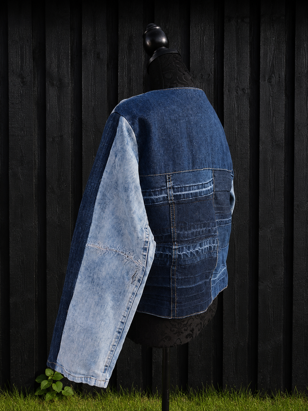 Unik upcycled denimjakke – One Size